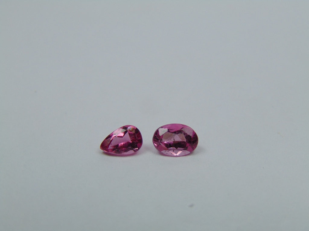 0.80ct Turmalina Rosa 5x4mm 5.5x4mm