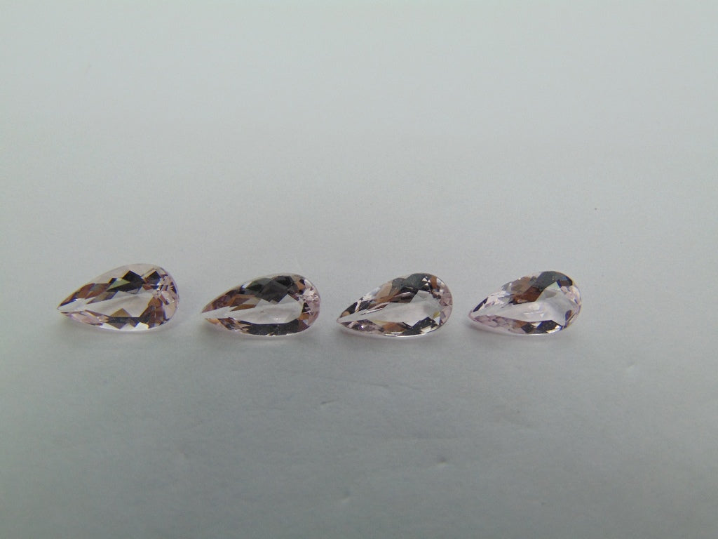 3.19ct Morganites Calibrated 9x5mm