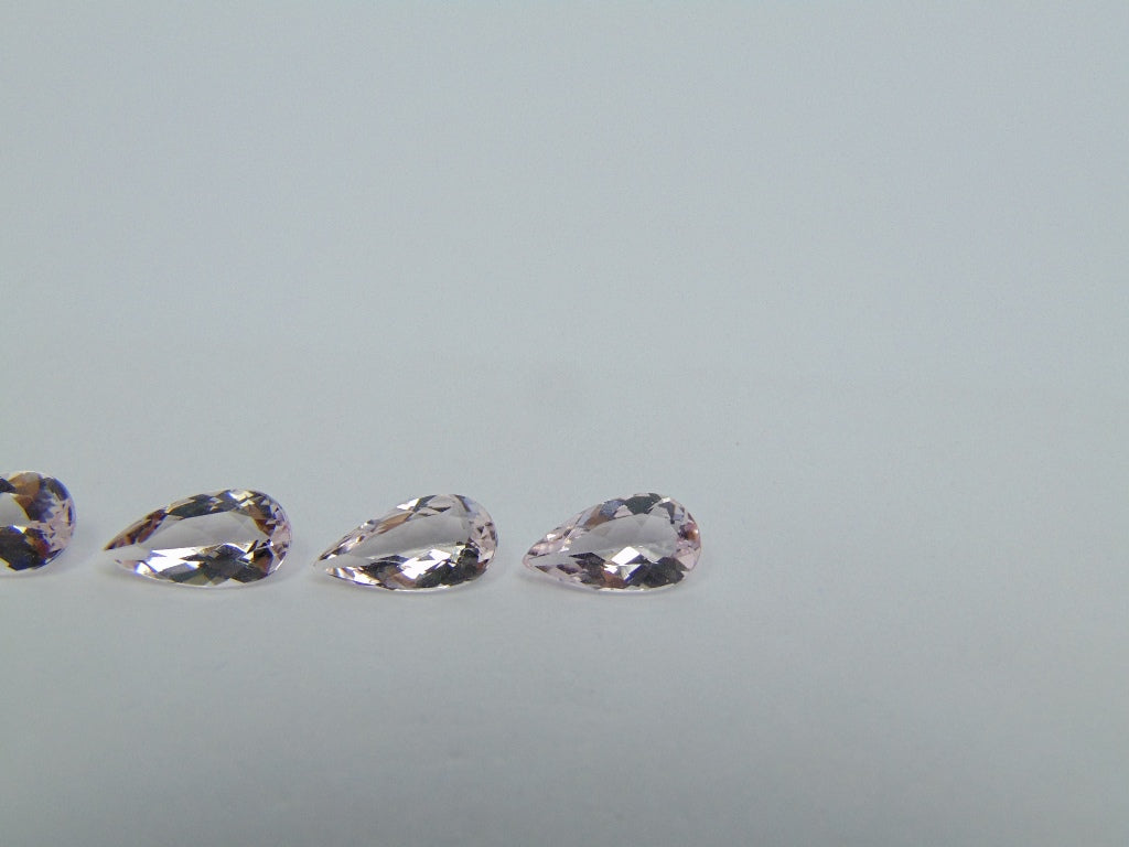 3.19ct Morganites Calibrated 9x5mm