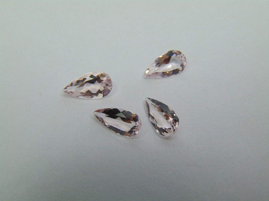 3.19ct Morganites Calibrated 9x5mm