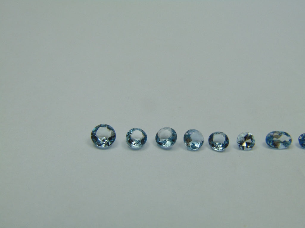 1.65ct Água-marinha 3.5mm 4mm 5x3mm