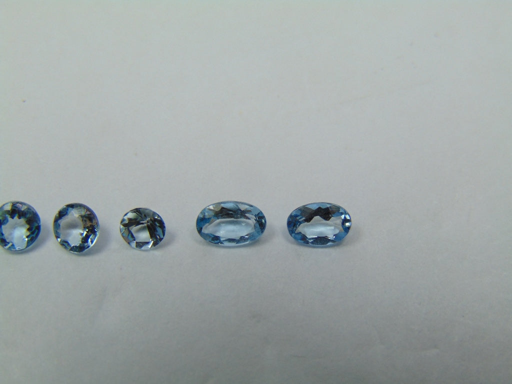 1.65ct Água-marinha 3.5mm 4mm 5x3mm