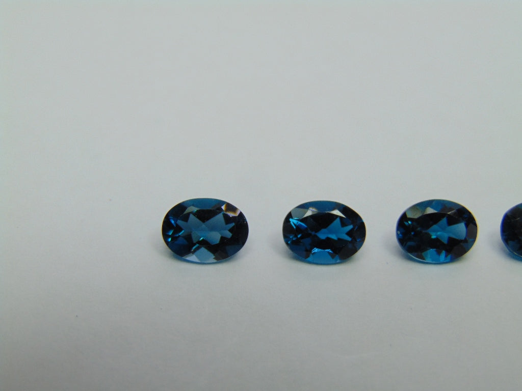 5.25ct Topázio London Blue Calibrado 8x6mm