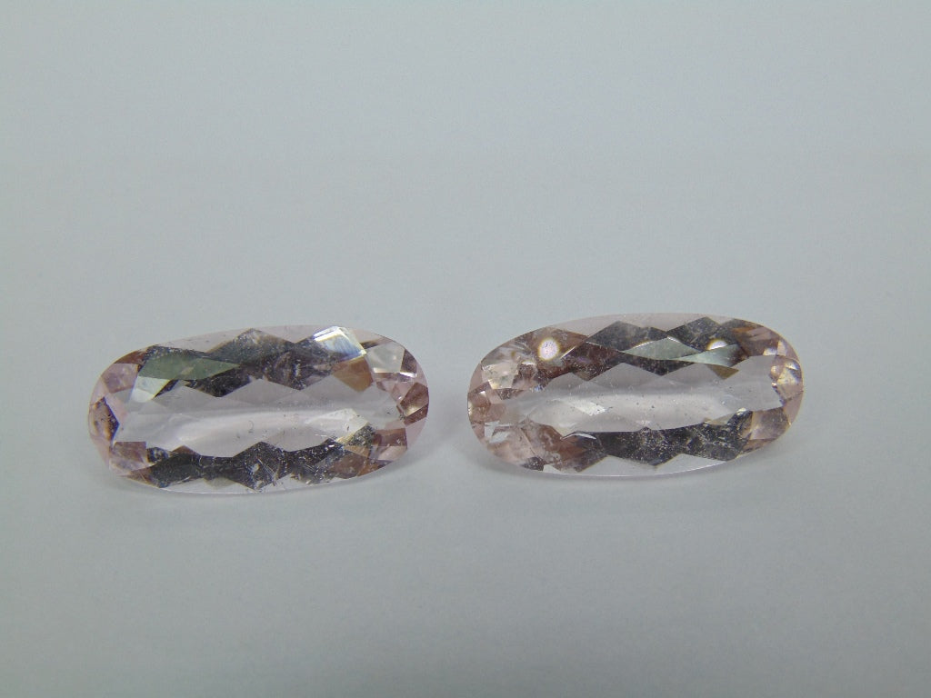 16.80ct Morganite Pair 21x10mm