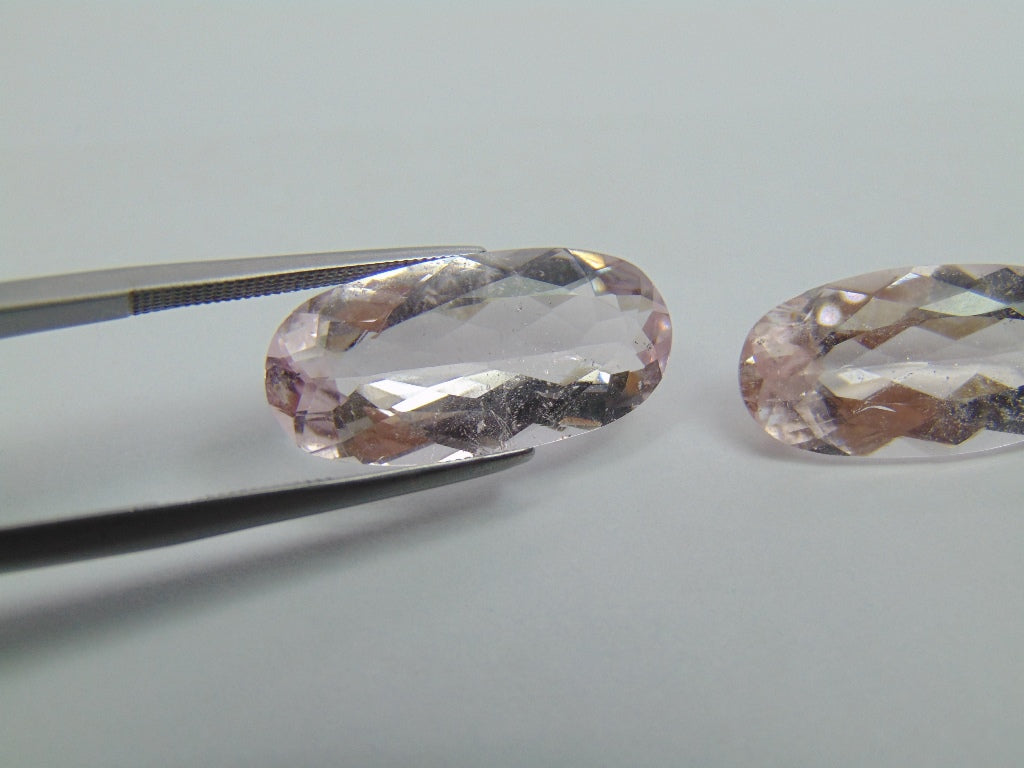 16.80ct Morganite Pair 21x10mm