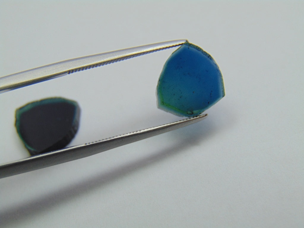 5.70ct Tourmaline Blue 12x11mm 11x10mm