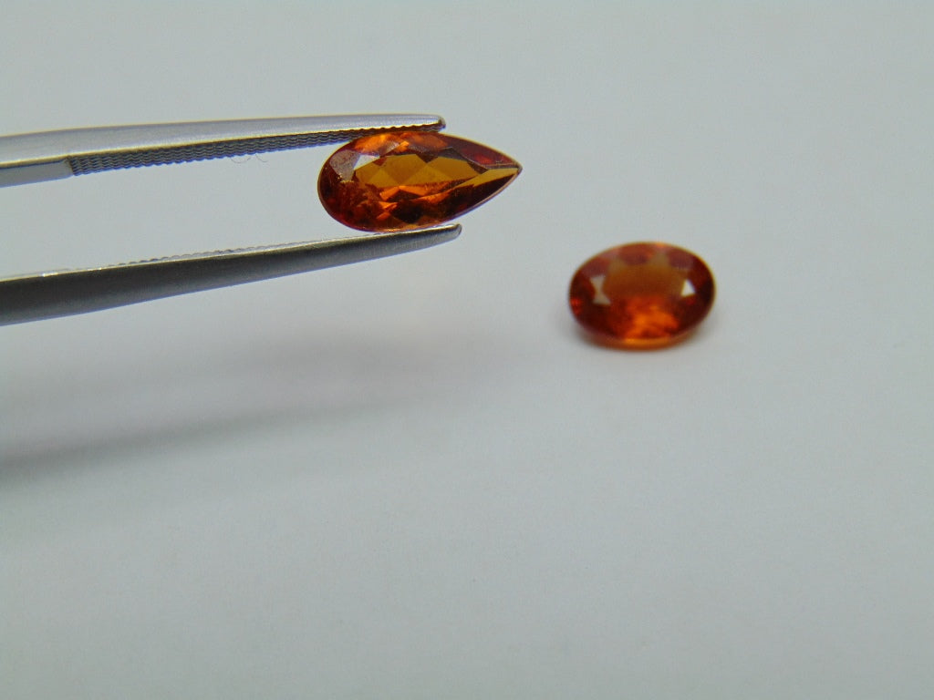 2.40ct Espesartita 10x5mm 8x6mm