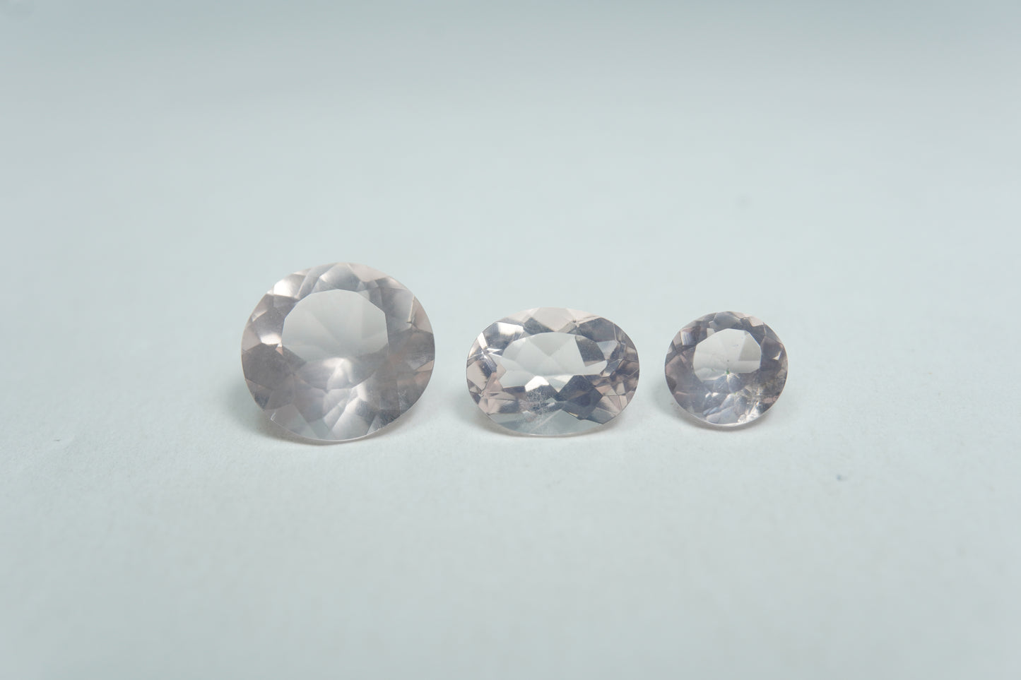 5.08ct Quartz rose 10mm / 9x7mm / 6mm