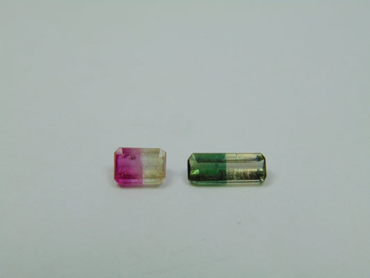 1.32ct Tourmaline Bicolor 6x4mm 9x4mm