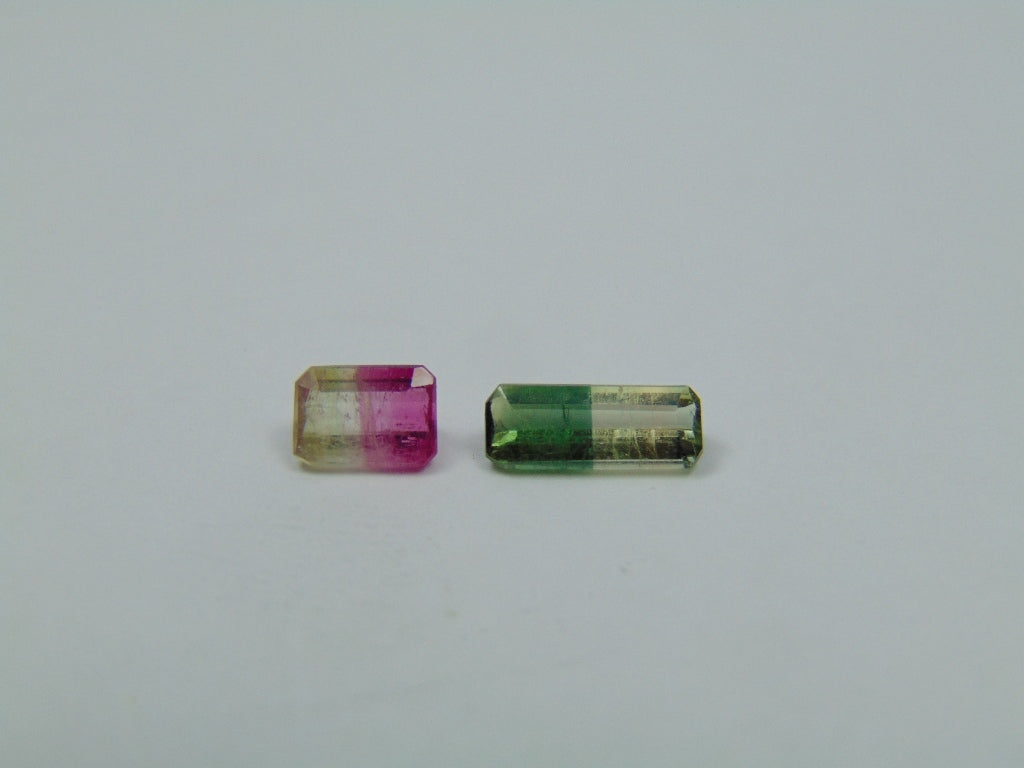 1.32ct Turmalina Bicolor 6x4mm 9x4mm