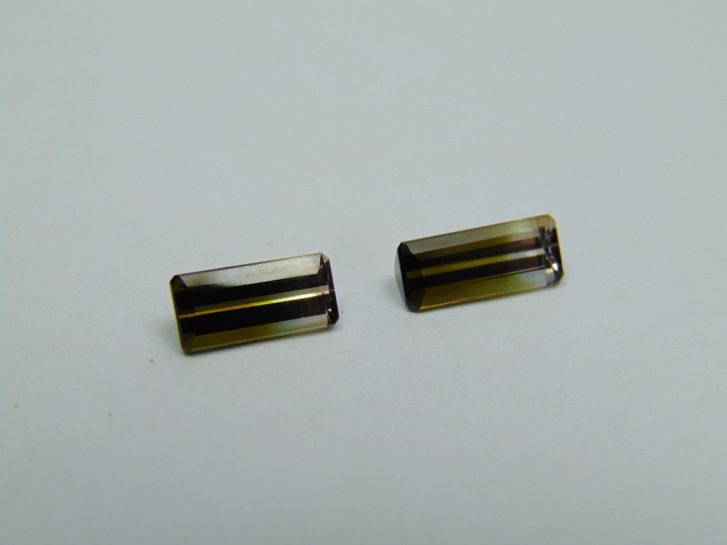 2.15ct Turmalina Bicolor 9x4mm