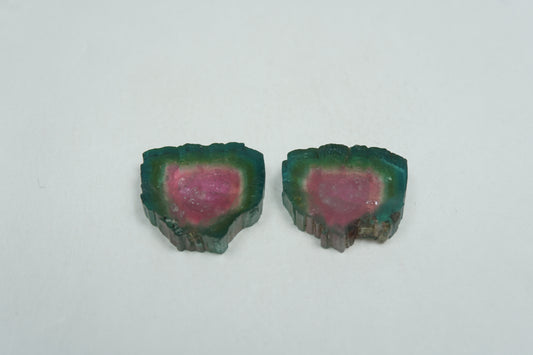 14.65ct Turmalina melancia 14.5x12mm / 14x13mm