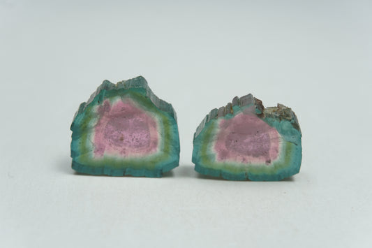 14.65ct Turmalina melancia 14.5x12mm / 14x13mm
