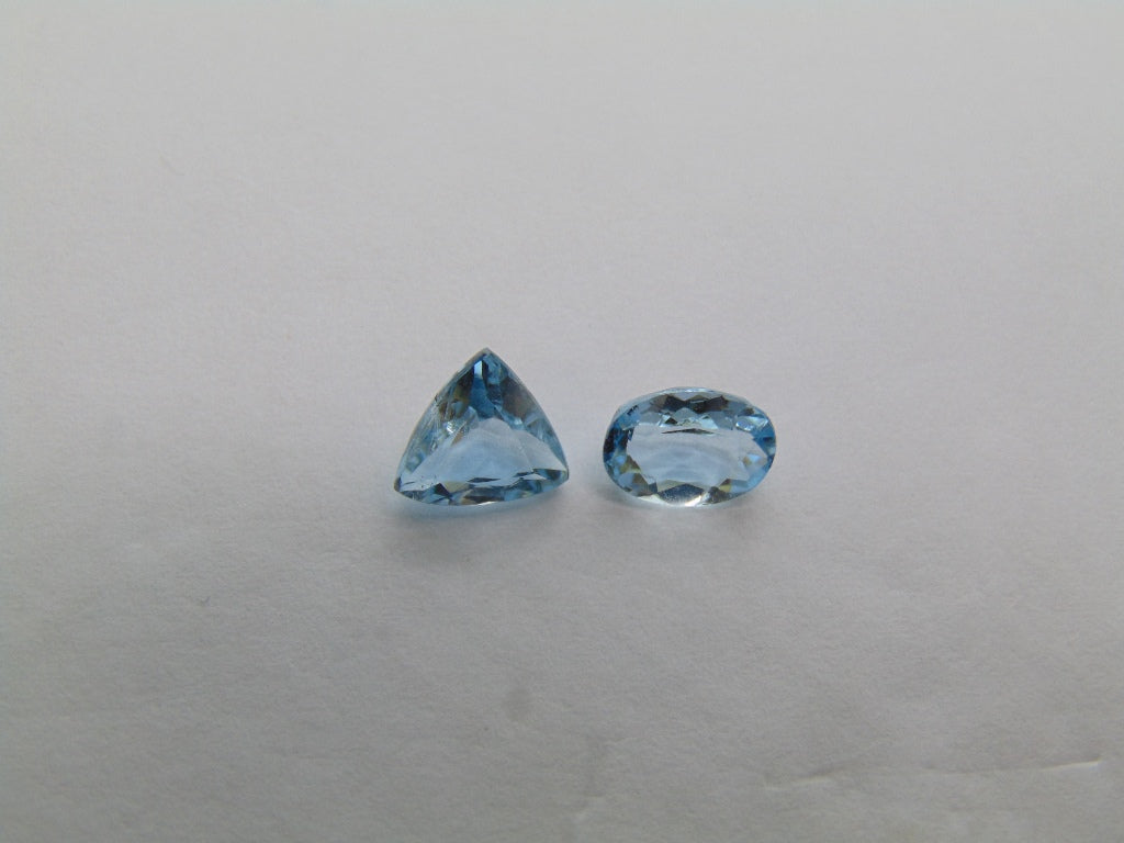 1.84ct Aquamarine 7mm 7x5mm