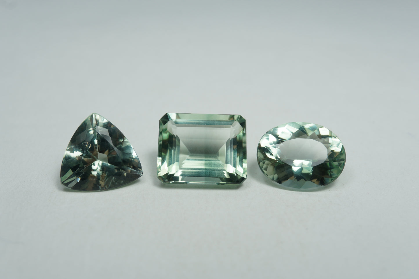17.84ct Prasiolita 13.5x11mm / 13x11mm / 12mm