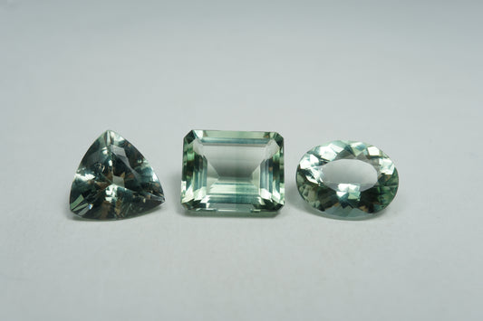 17.84ct Prasiolita 13.5x11mm / 13x11mm / 12mm