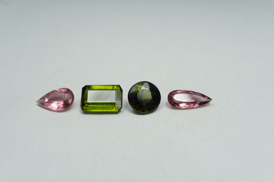 4.43ct Turmalina mix 9x4mm / 9x6mm / 8.5x5mm / 7mm