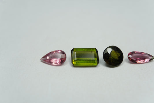 4.43ct Turmalina mix 9x4mm / 9x6mm / 8.5x5mm / 7mm