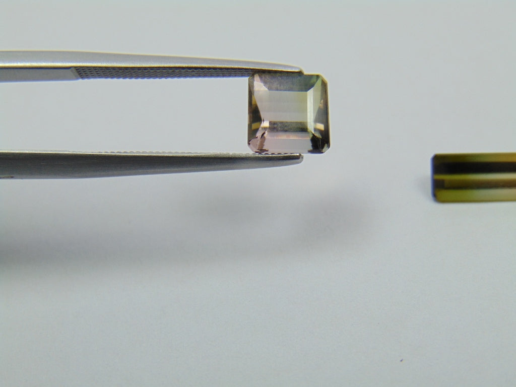 2.60ct Tourmaline Bicolor 6mm 10x4mm