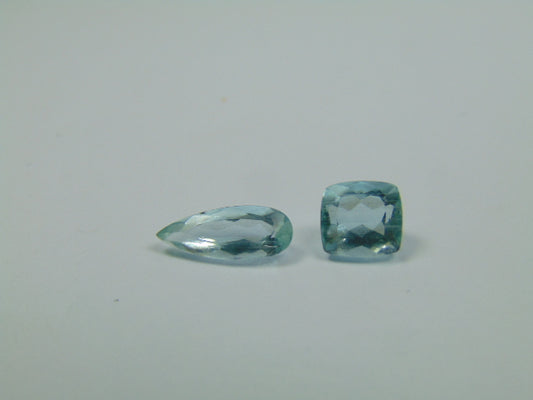 2.37ct Água-marinha 11x5mm 7x6mm