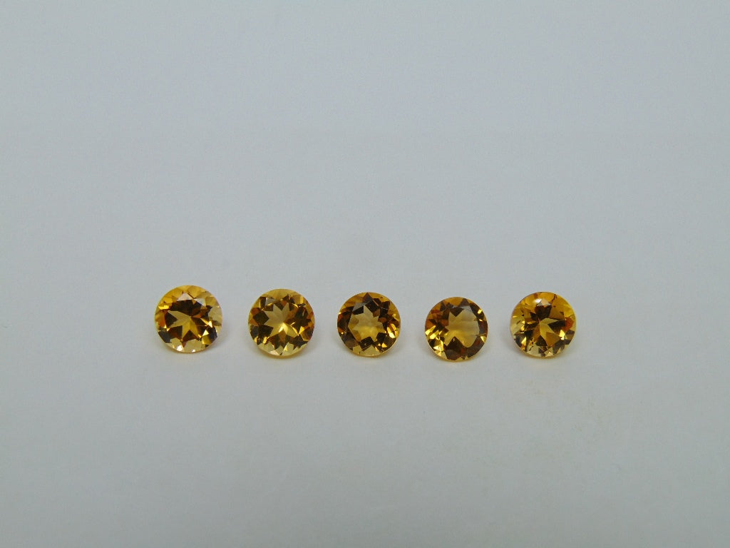 5,80ct Citrino Calibrado 7mm