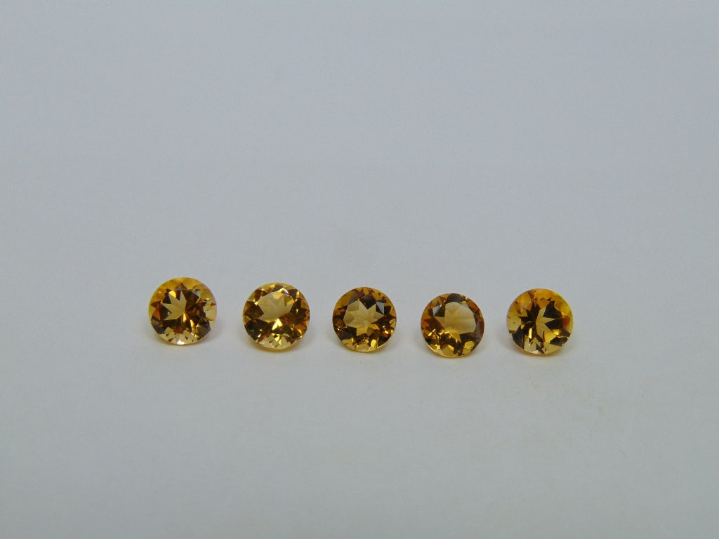 5,80ct Citrino Calibrado 7mm