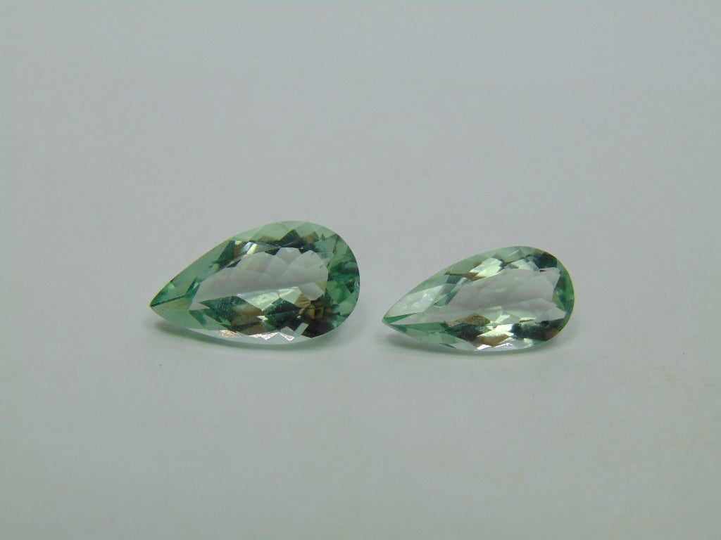 Prasiolita 10ct 18x10mm 16x8mm