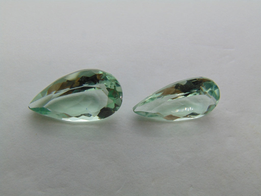 Prasiolita 10ct 18x10mm 16x8mm