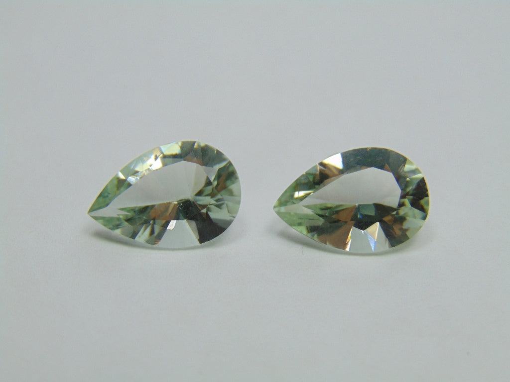 9.95ct Prasiolita Par 15x10mm