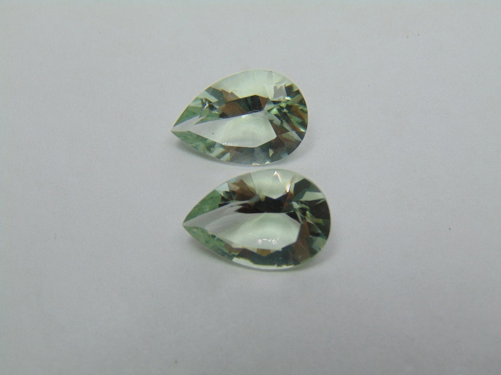 9.95ct Prasiolite Pair 15x10mm