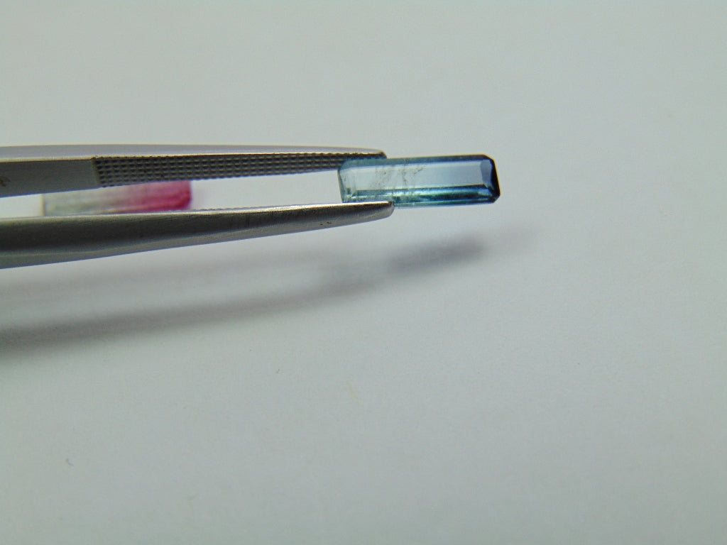 1.75ct Tourmaline Bicolor 11x4mm 10x3mm