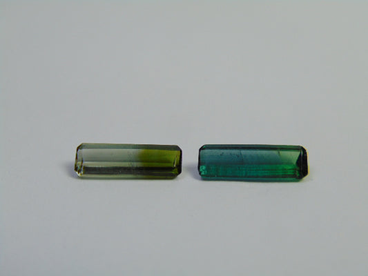 3.20ct Turmalina Bicolor 14x4.5mm 14x4mm