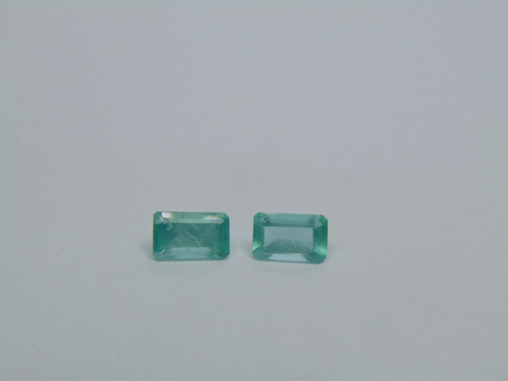 Par de esmeralda de 1,67 ct 7x4mm