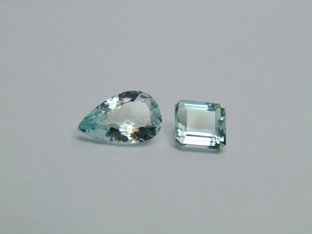 5.60ct Água-marinha 14x9mm 9x8mm