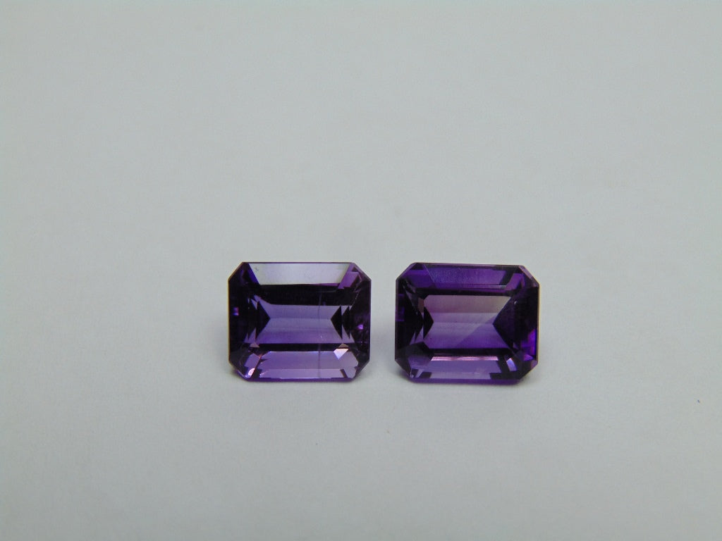 6.80ct Amethyst Pair 10x8mm