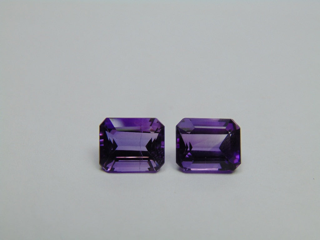 6.80ct Ametista Par 10x8mm