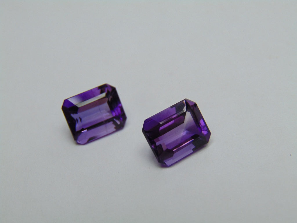 6.80ct Amethyst Pair 10x8mm