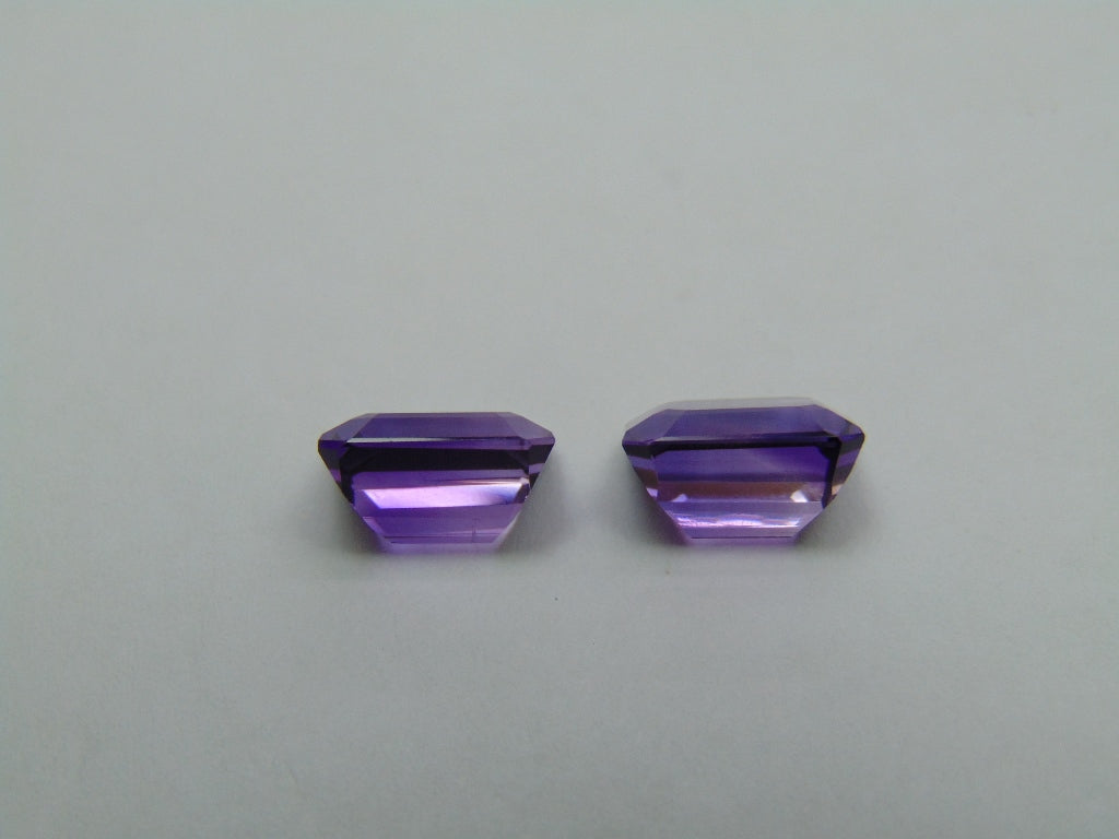 6.80ct Amethyst Pair 10x8mm