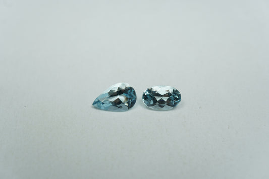 1.40ct Água-marinha 7x4.5mm / 8x5mm