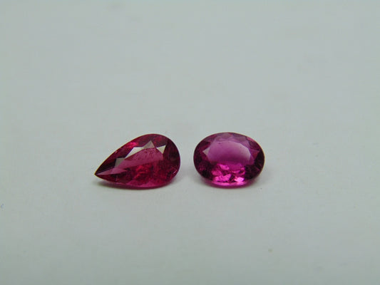 1.90ct Rubellite 9x5mm 7.5x6mm