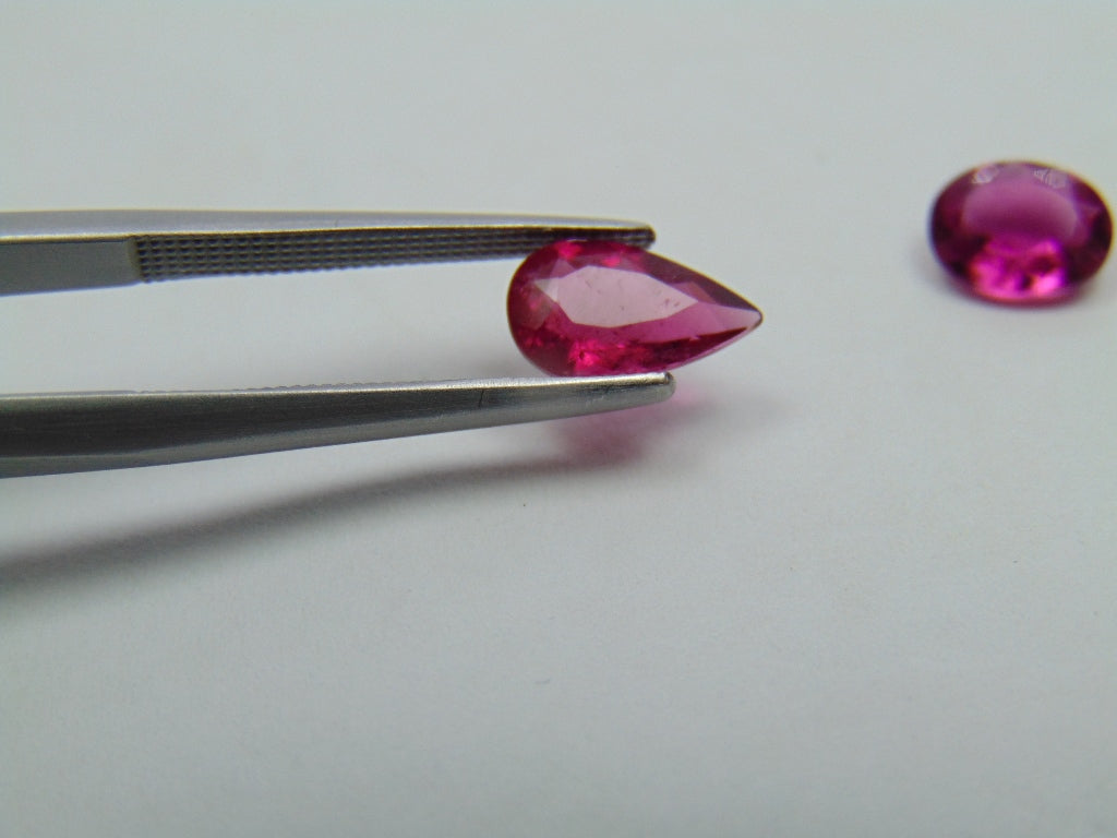 1.90ct Rubellite 9x5mm 7.5x6mm