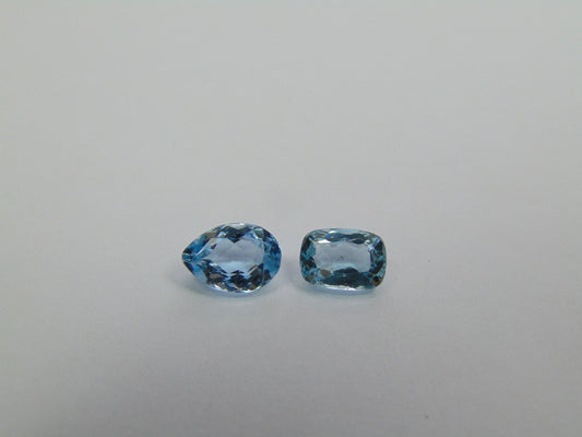 2.20ct Aquamarine 8x6mm 7x5mm