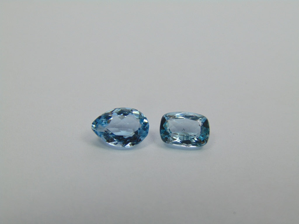 2.20ct Aquamarine 8x6mm 7x5mm