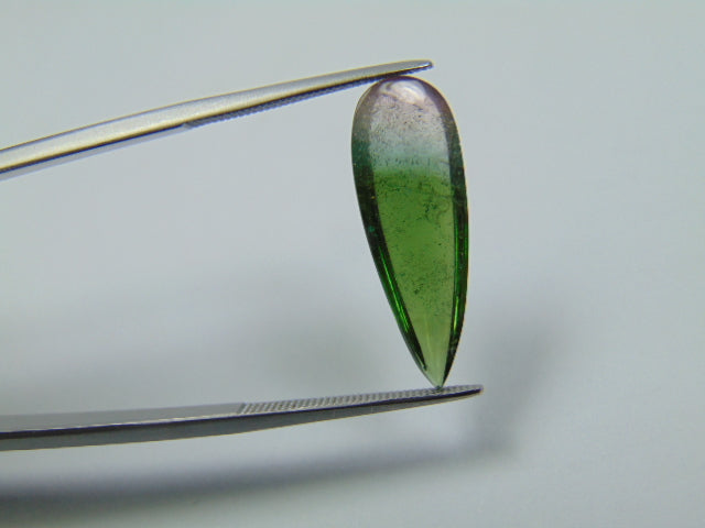6.25ct Turmalina Bicolor Cabochão 24x8mm
