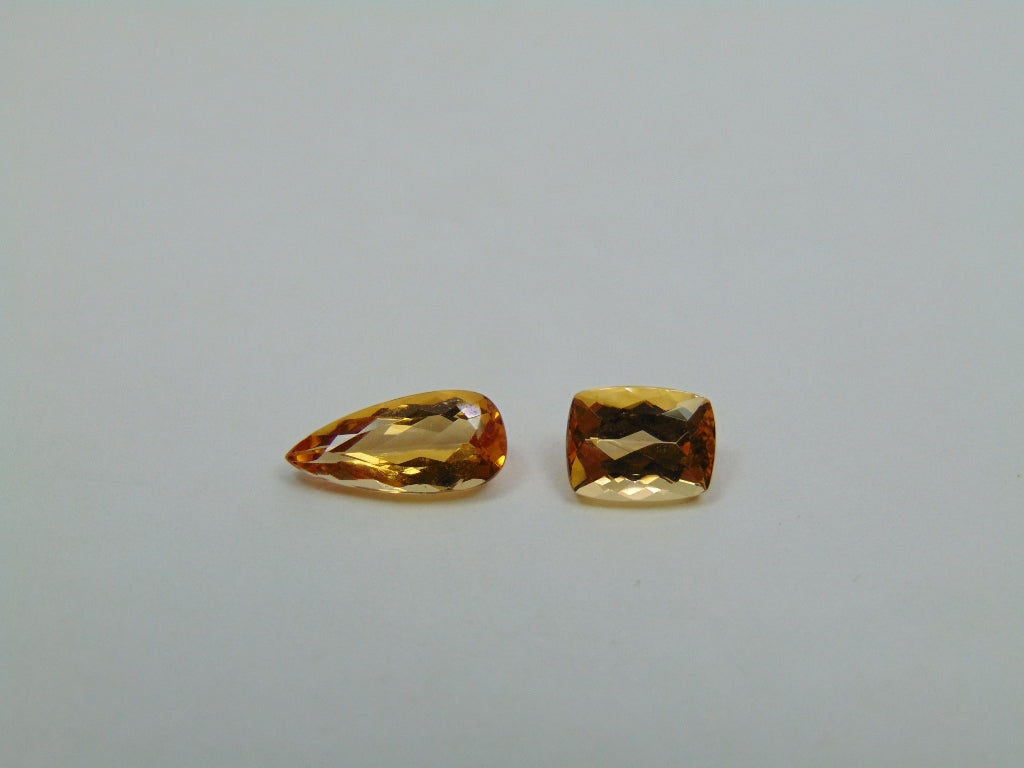 3.05ct Topázio Imperial 11x5mm 7x5mm