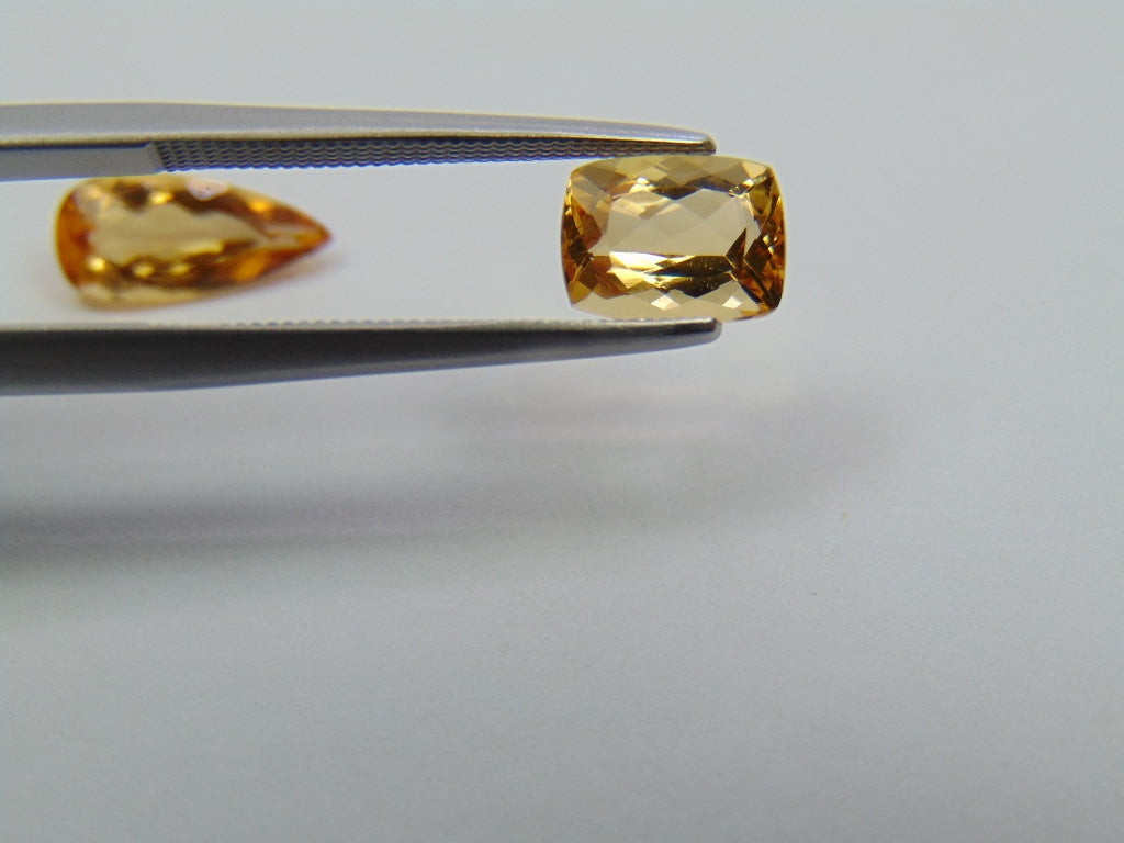 3.05ct Topázio Imperial 11x5mm 7x5mm