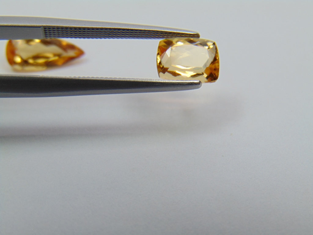 3.05ct Imperial Topaz 11x5mm 7x5mm