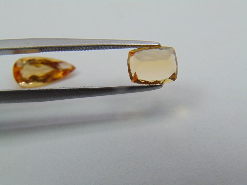 3.05ct Imperial Topaz 11x5mm 7x5mm