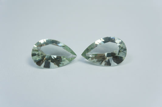 9.35ct Prasiolite pair 15x10mm