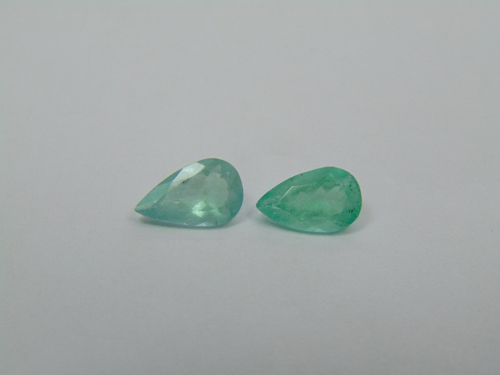 2.13ct Emerald 10x6mm 9x6mm